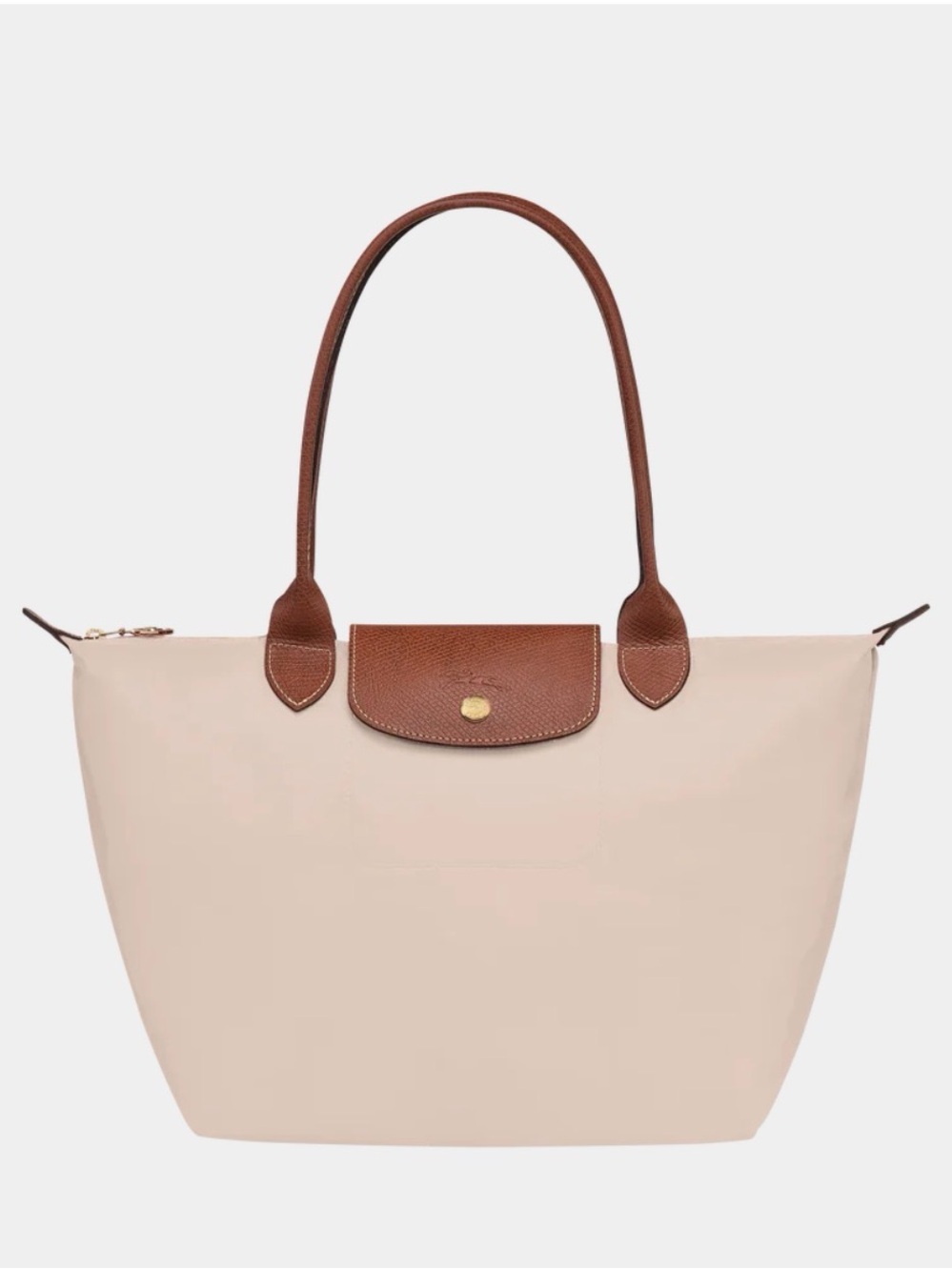 Longchamp Cream Le Pliage Medium Tote